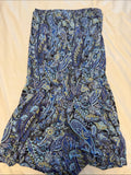 Venus Blue Paisley Strapless Romper SZ S