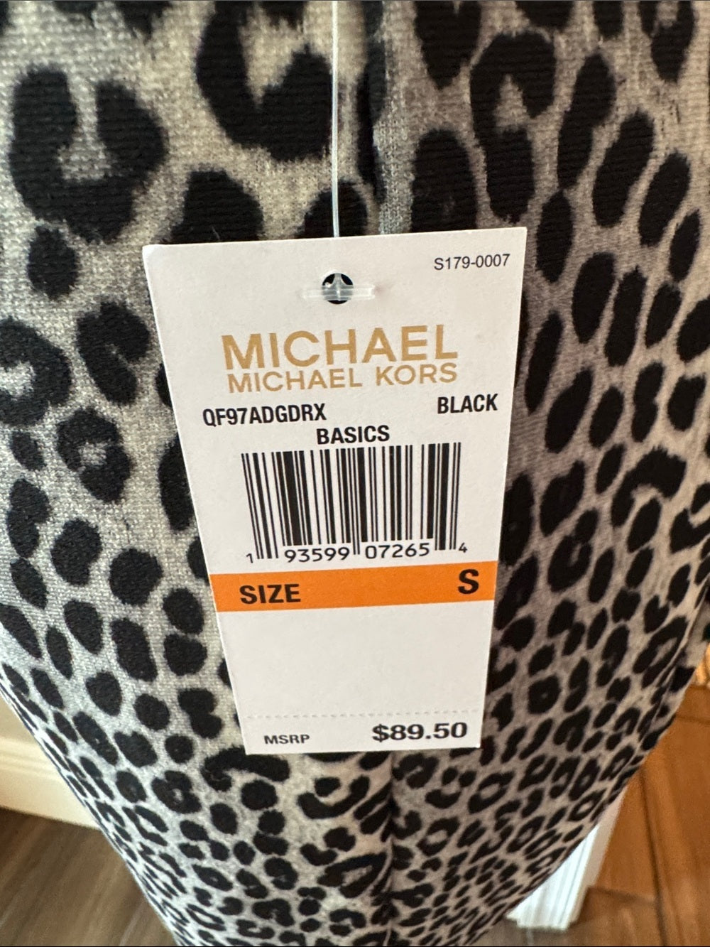Michael Kors SZ S Leopard Print Pencil Skirt - Black & White NWT