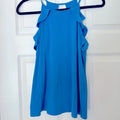 Lilly Pulitzer Blue spaghetti strap ruffled tank XS