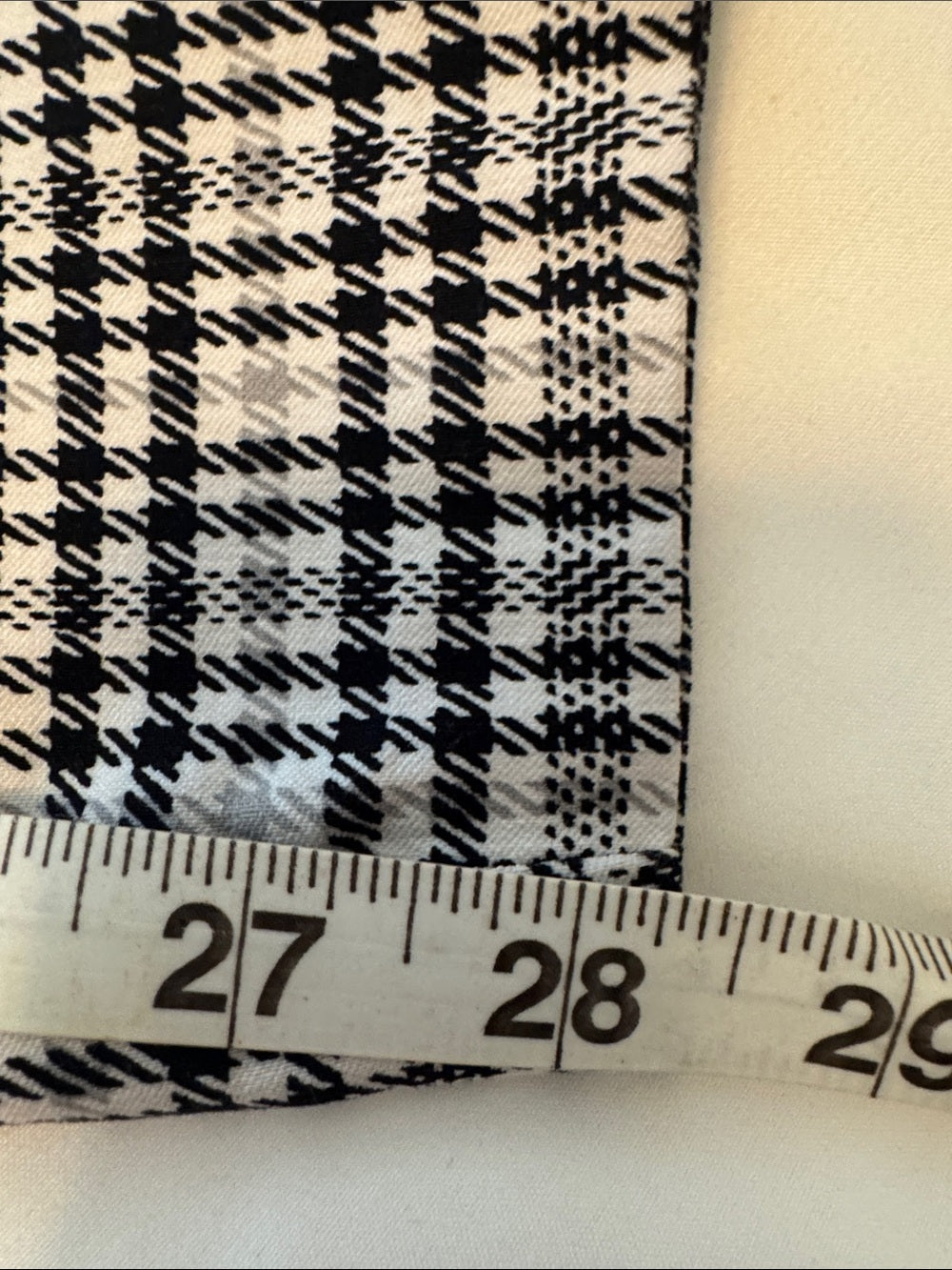 Michael Kors Black & White Plaid High-Waist leggings