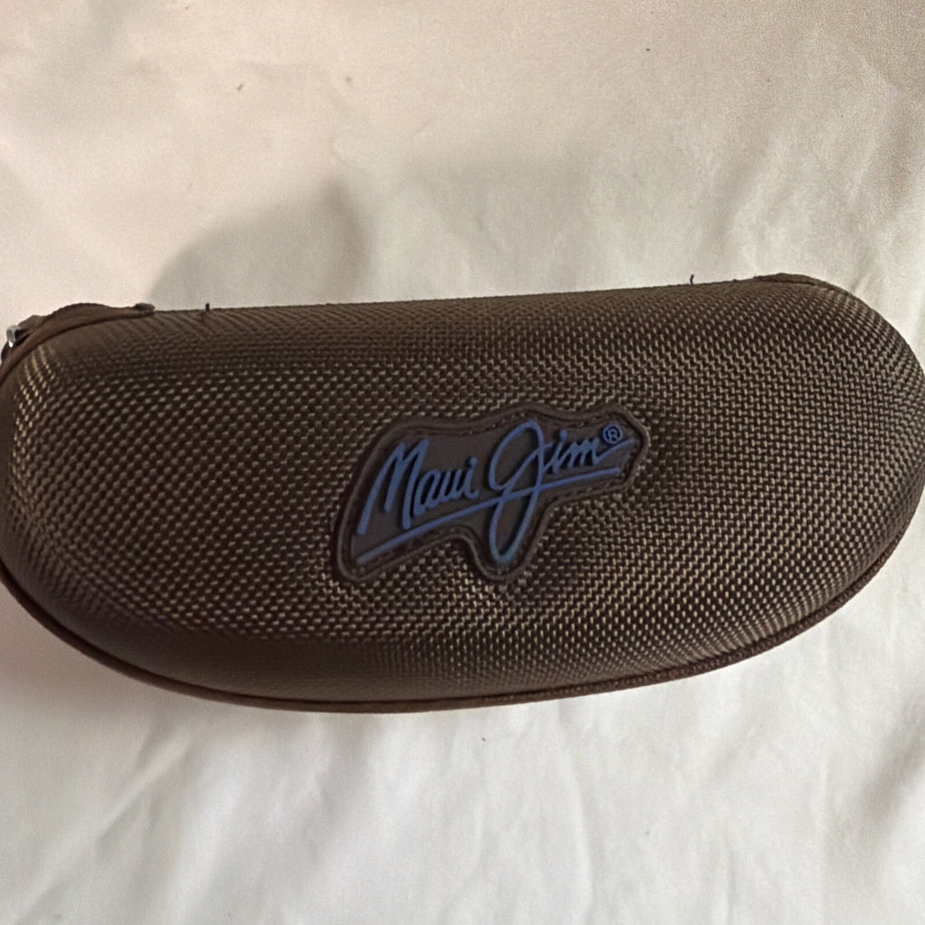 Maui Jim Hard Slim Clamshell Zippered Sunglasses Case w/ Belt Clip & cloth