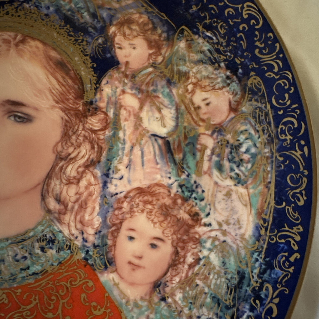 EDNA HIBEL Christmas Plate The Angels' Message limited edition - 1985 Vintage