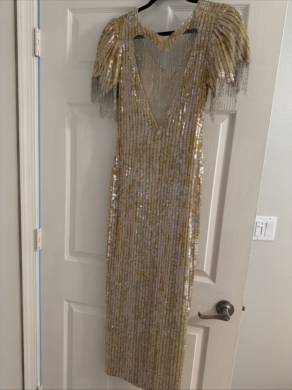 Lando Beaded Evening Gown SZ 6 - 100% Pure Silk - Vintage