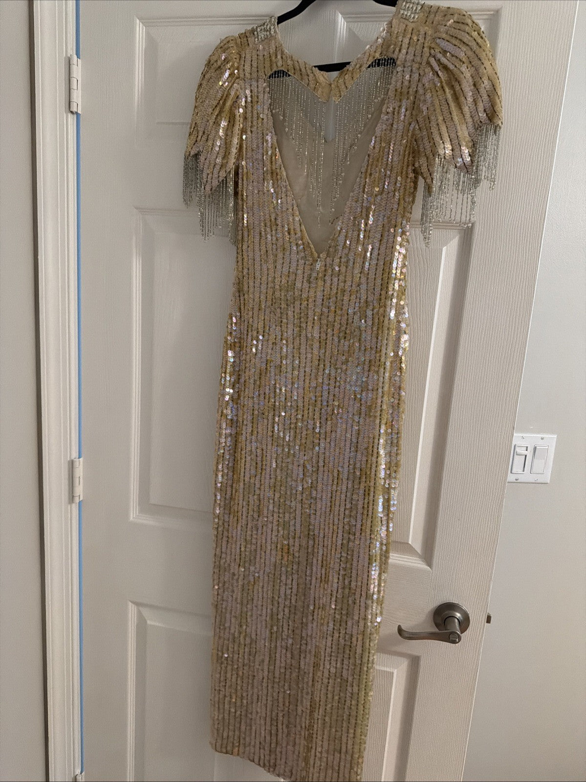 Lando Beaded Evening Gown SZ 6 - 100% Pure Silk - Vintage