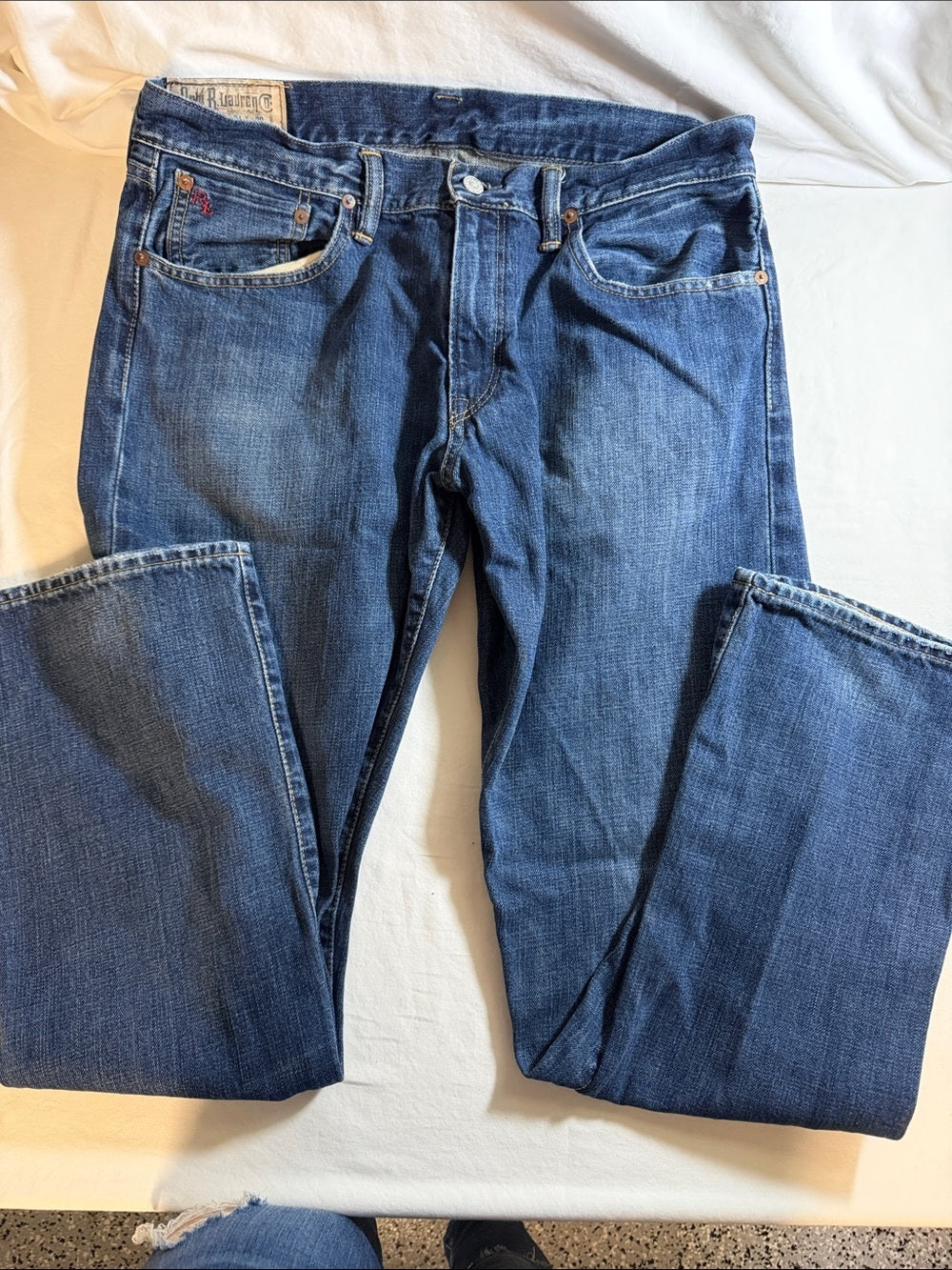 Ralph Lauren Polo Men's Blue Denim Jeans 34/32 classic straight