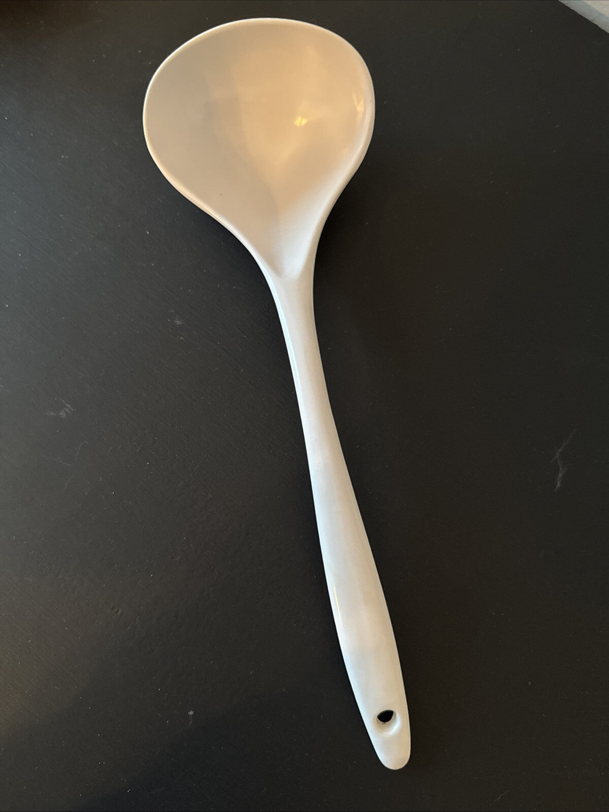 100% MELAMINE WARE LADLE SERVING SPOON UTENSIL  WHITE 11” VTG