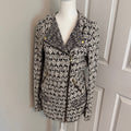 Lucky Brand black and white zip up sweater jacket Sm