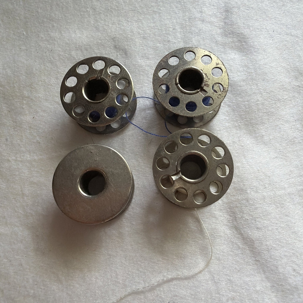 Sewing Machine Bobbins Metal - Lot of 4 Vintage